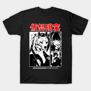 Goth Grunge Anime Manga Girls Harajuku Cyberpunk Vaporwave Girls Japanese Streetwear Aesthetic T-Shirt